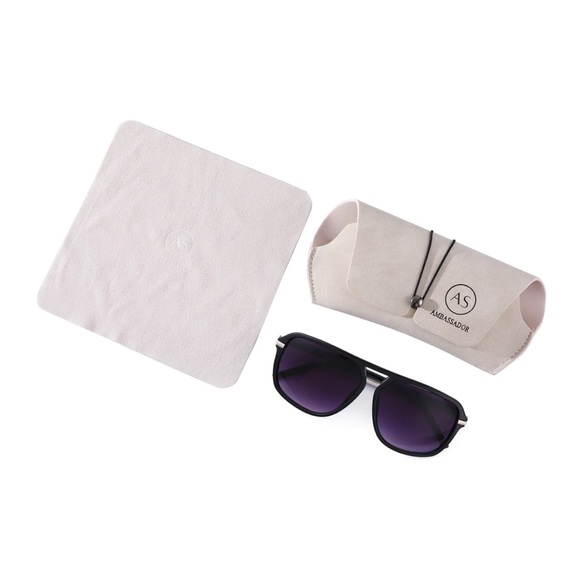 Ambassador Brand Sunglasses - Black/purple aviator - Picture 3 of 9